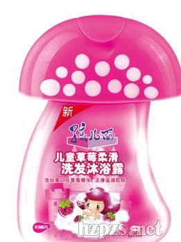 孩兒面兒童草莓柔滑洗發(fā)沐浴露